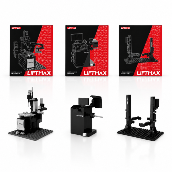 LIFTMAX Workshop Collection - 3er Set Klemmbaustein-Modelle für Werkstattfans