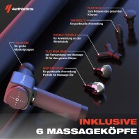 4athletics TheraPid Massage Gun Massage Pistole inkl. 6 Köpfe