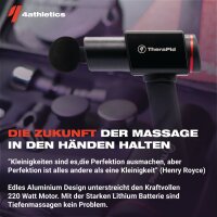 4athletics TheraPid Massage Gun Massage Pistole inkl. 6 Köpfe